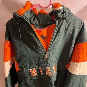 Miami hurricanes vintage starter jacket